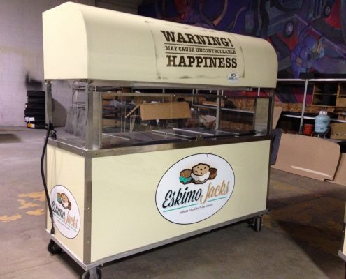 vehicle wrap ice cream stand